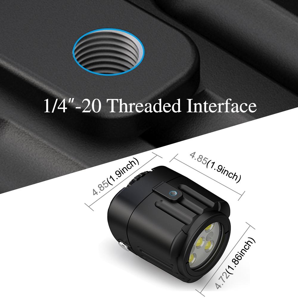1000lm Diving Light for Gopro Hero - 40m Underwater Photography Fill Light 3