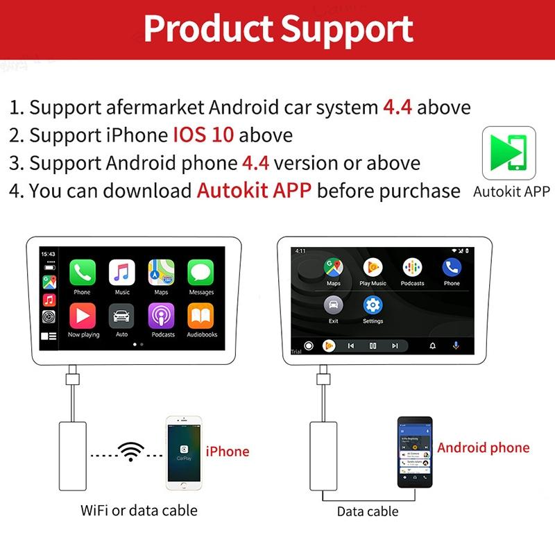 Wireless Carplay Adapter For Android / Apple - Usb Bluetooth Module 9