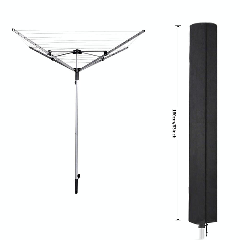 Waterproof Dustproof Cover for Outdoor Drying Rack - 210d Oxford Cloth - Black 3