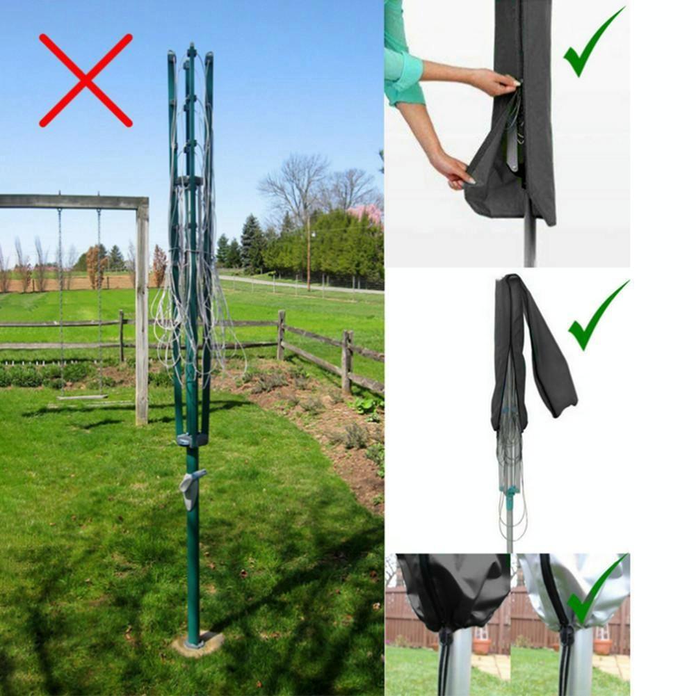 Waterproof Dustproof Cover for Outdoor Drying Rack - 210d Oxford Cloth - Black 6