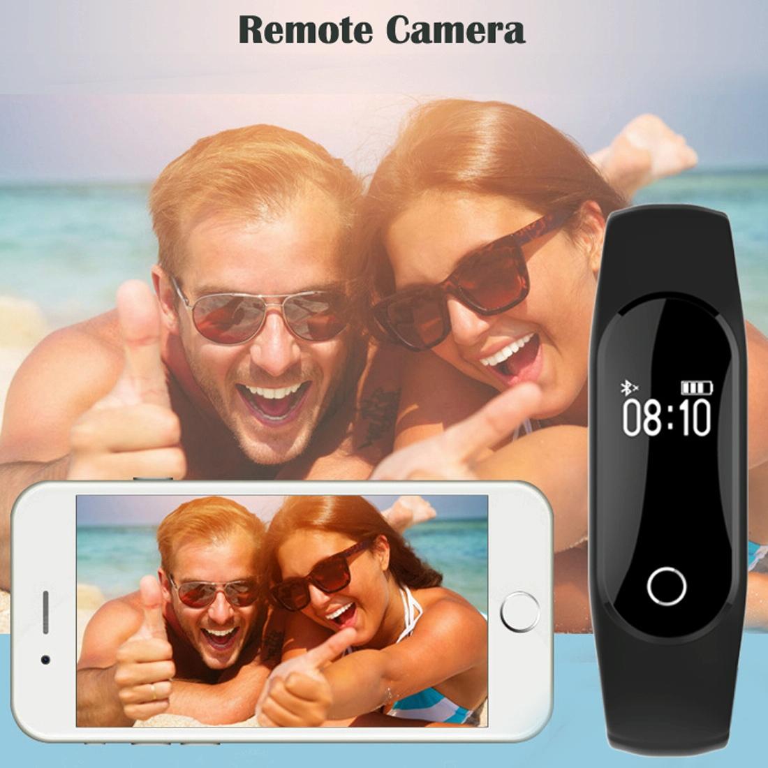 Waterproof Oled Smart Bracelet With Bluetooth Hr Monitor Pedometer And Remote Capture For Android / Ios - Black 9