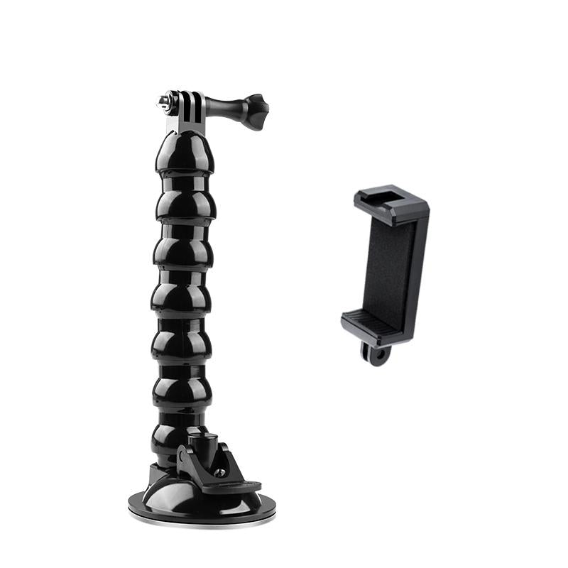 Flexible Suction Cup Mount with Cold Shoe and Phone Clamp 3