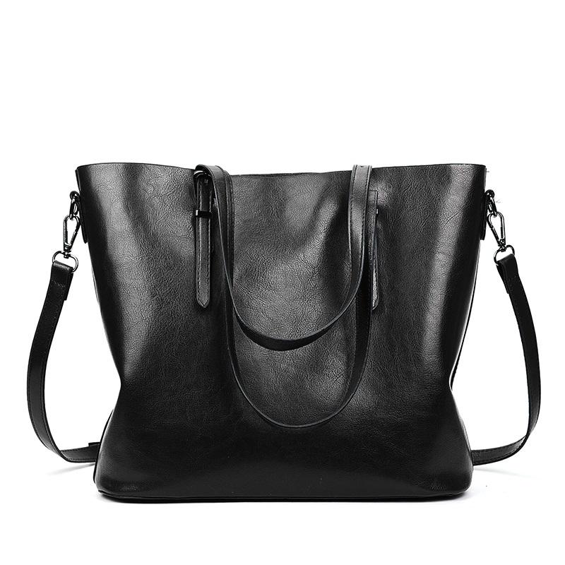 Black Pu Shoulder Bag For Women Casual Messenger Handbag 3