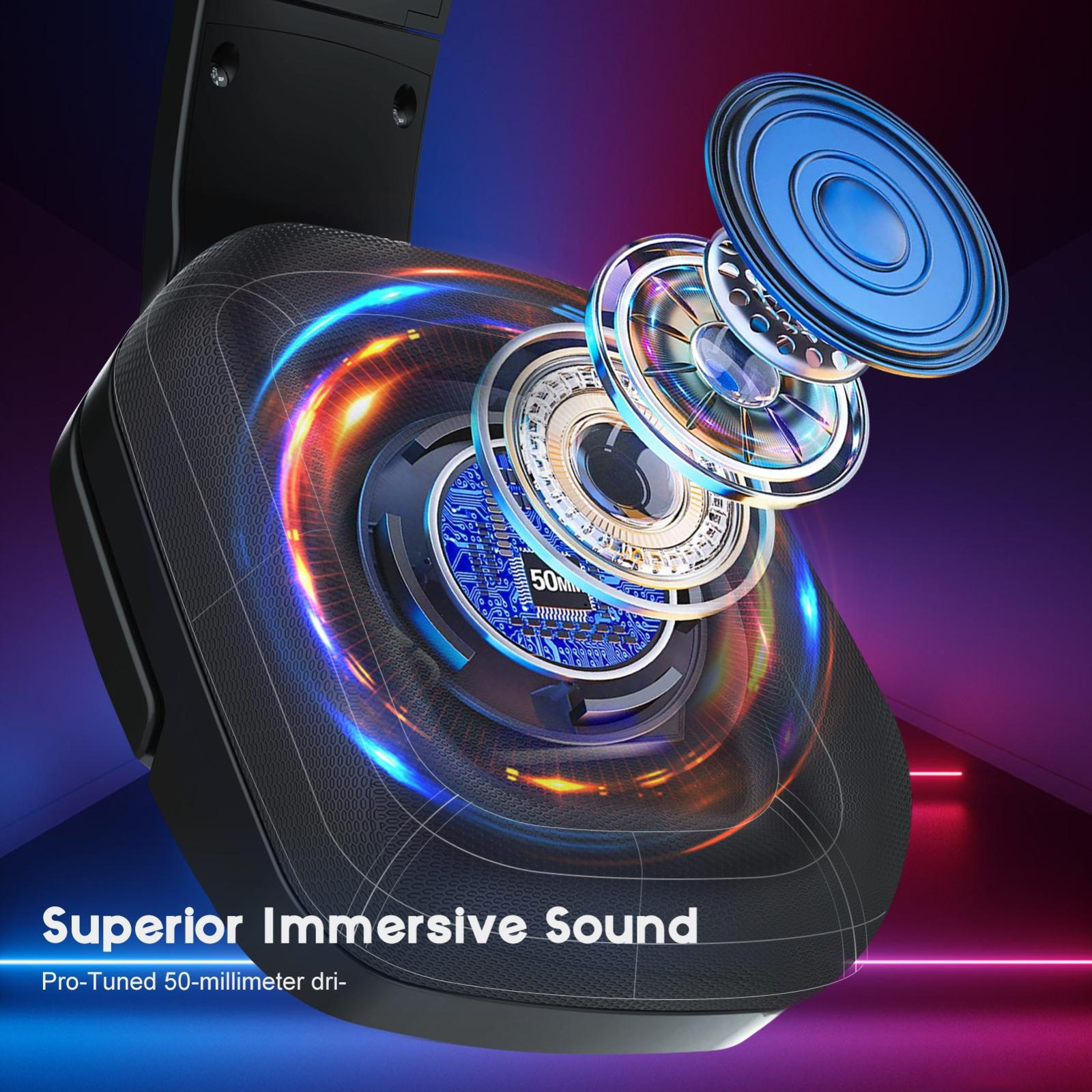 Adjustable Rgb Gaming Headset With Mic Black 3