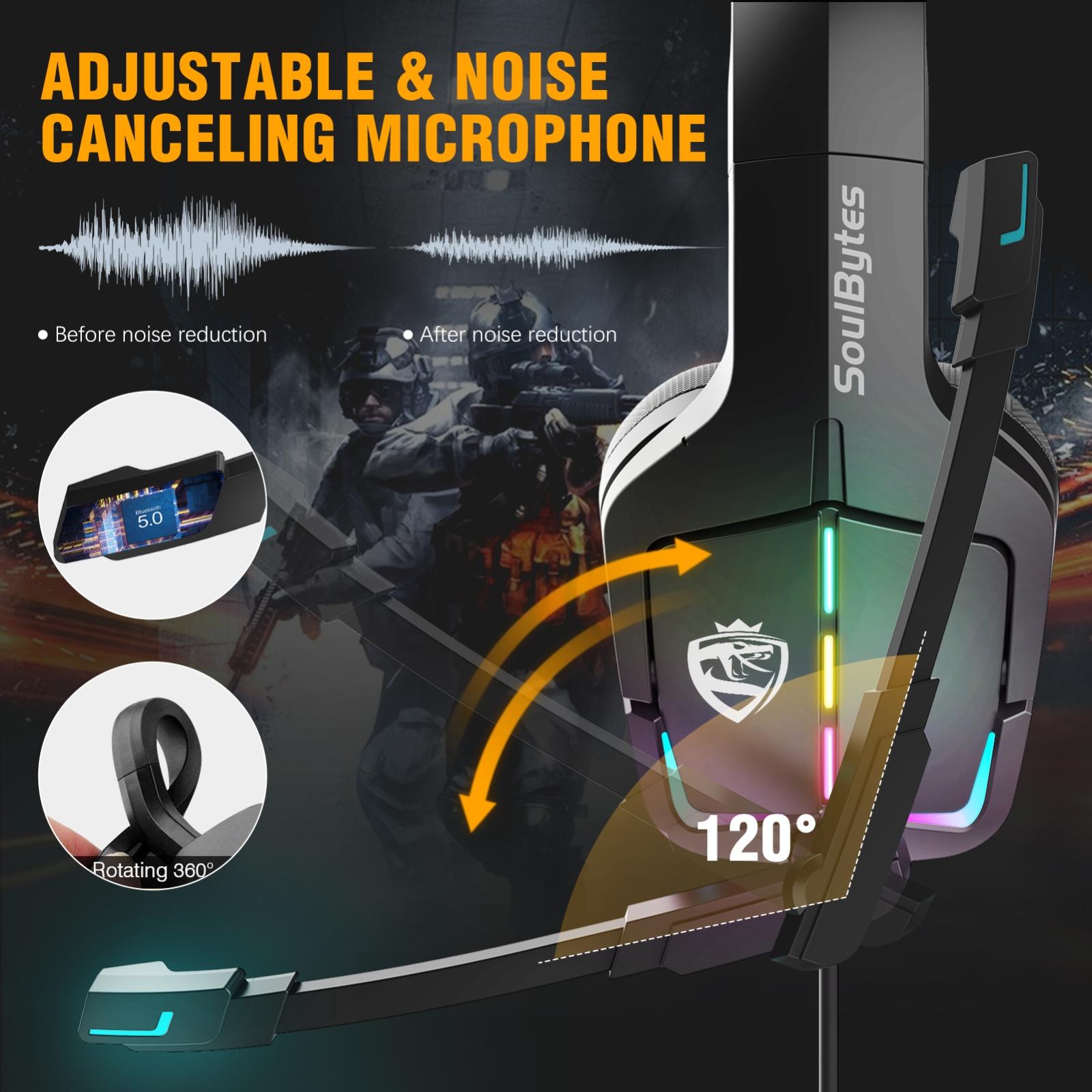 Adjustable Rgb Gaming Headset With Mic Black 4