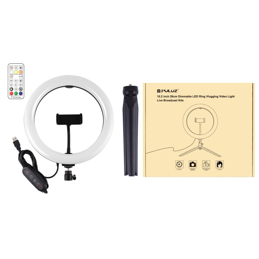 10.2 Marquee Led Beauty Light with Tripod and Remote - Dual-colour Ring Light for Vlogging and Photography 5