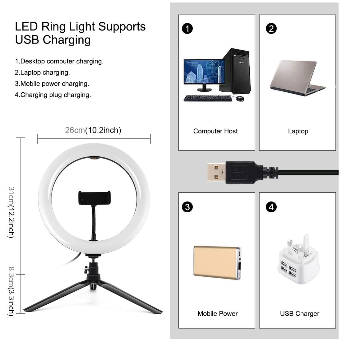 10.2 Marquee Led Beauty Light with Tripod and Remote - Dual-colour Ring Light for Vlogging and Photography 6