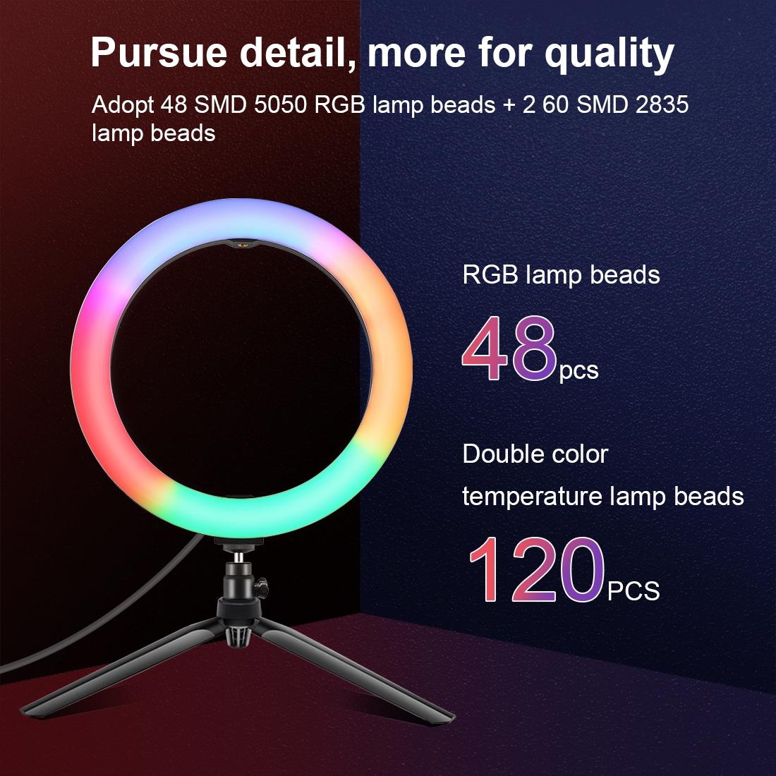 10.2 Marquee Led Beauty Light with Tripod and Remote - Dual-colour Ring Light for Vlogging and Photography 10