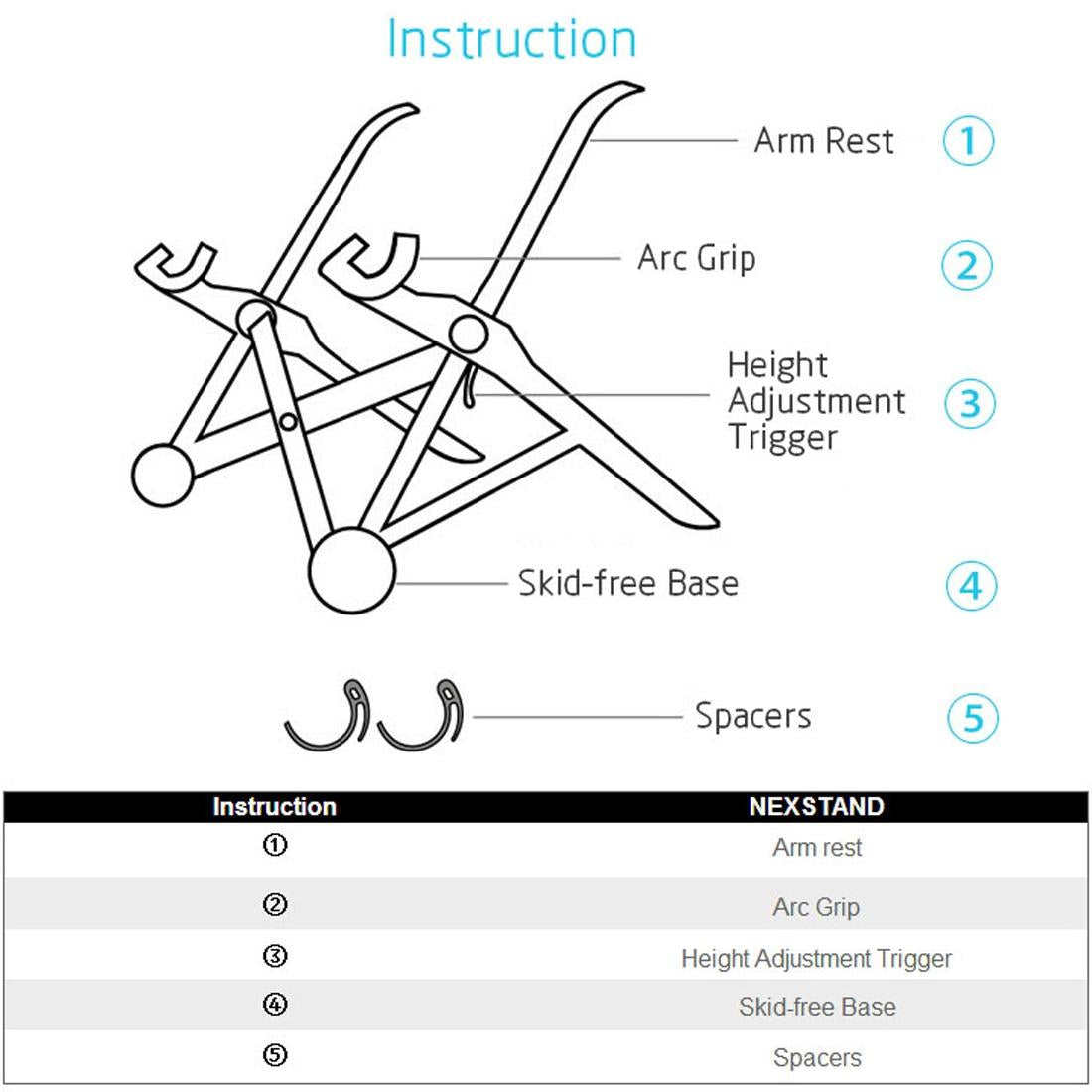 Adjustable Foldable Laptop Stand - Portable Desk Holder 10