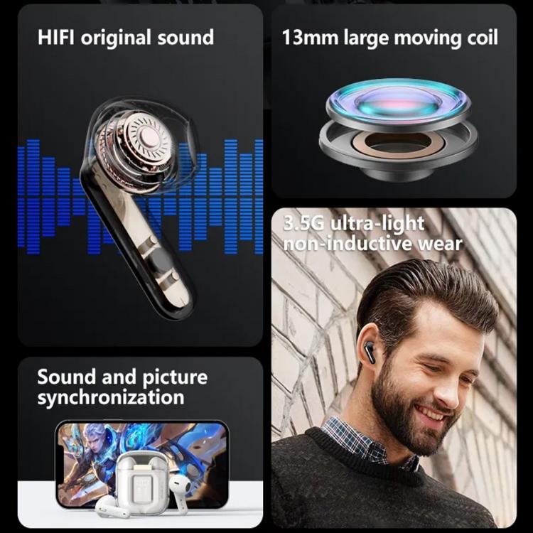 Wireless Bluetooth 5.0 Earphones with Led Display - Hifi Sound - Black 5
