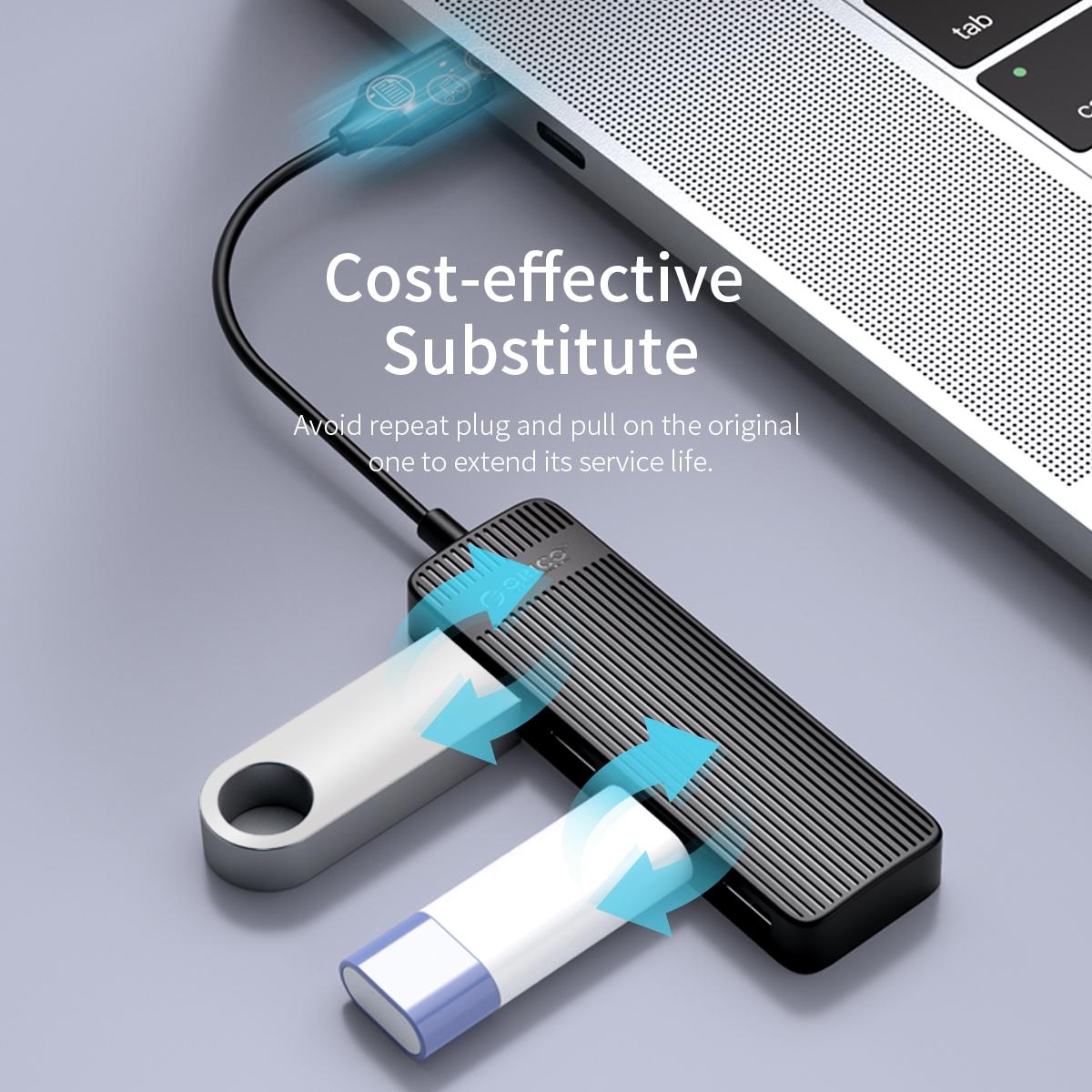 High-Speed 4-Port Usb 2.0 Hub 480Mbps - Black 7