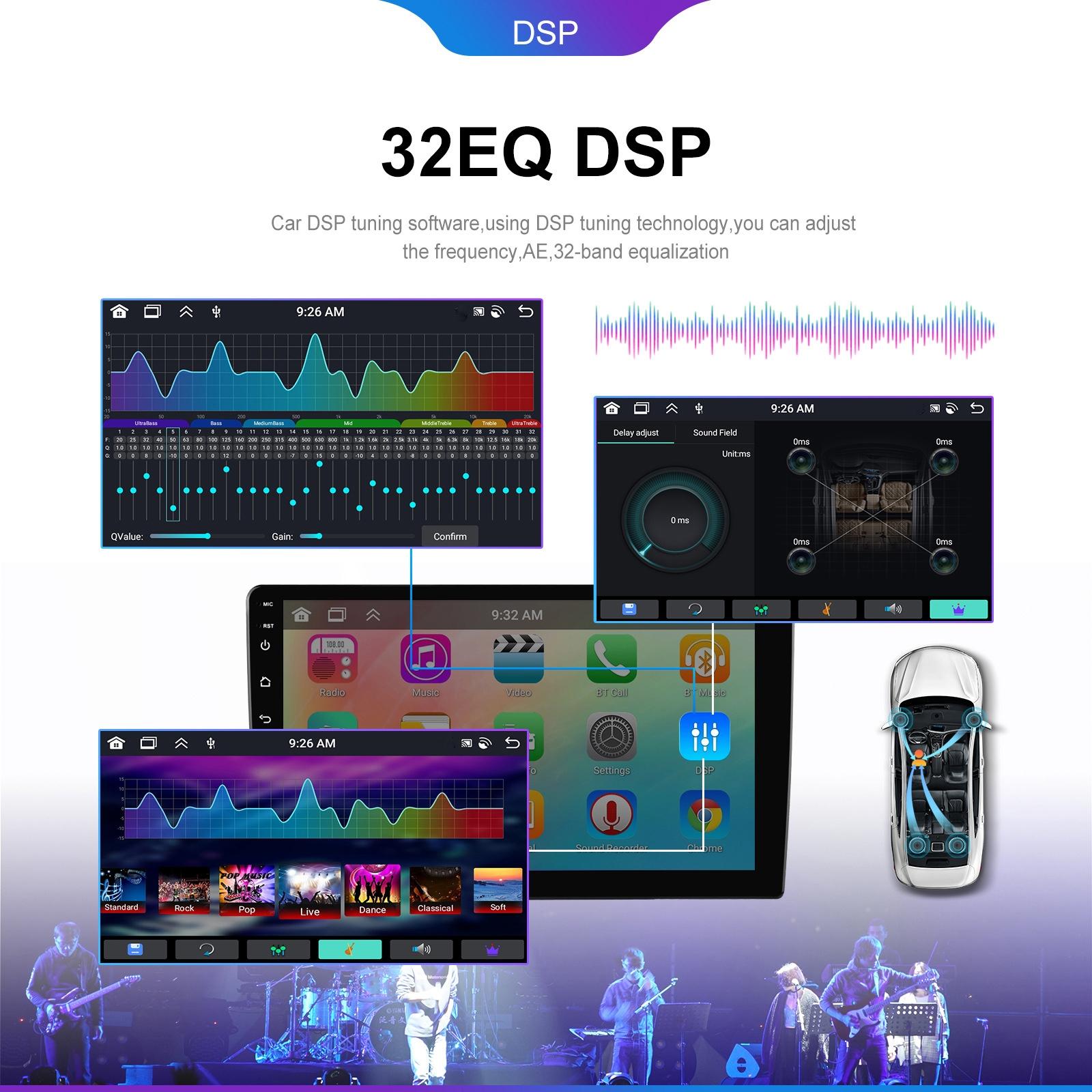 6 + 128G Android Car Bluetooth Player With Gps Navigation - Standard + Ahd Camera 10.1 Inch 14