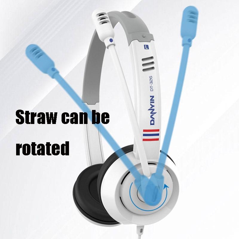 Head-Mounted Children'S Learning Headset With Mic 1.8M Cable Usb Style - Black 9
