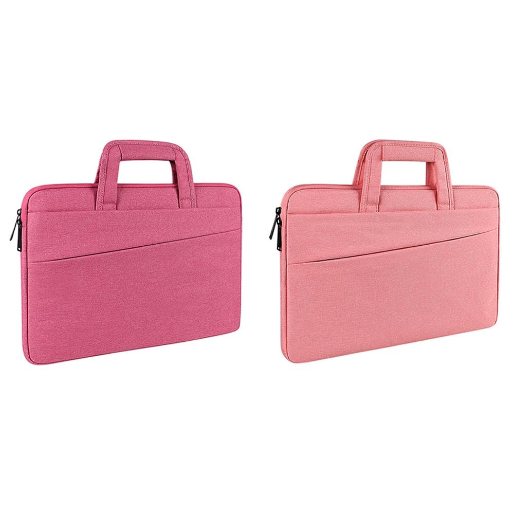 Multi-compartment Waterproof Laptop Briefcase - Fits 14.1-15.4 Inches - Pink 3