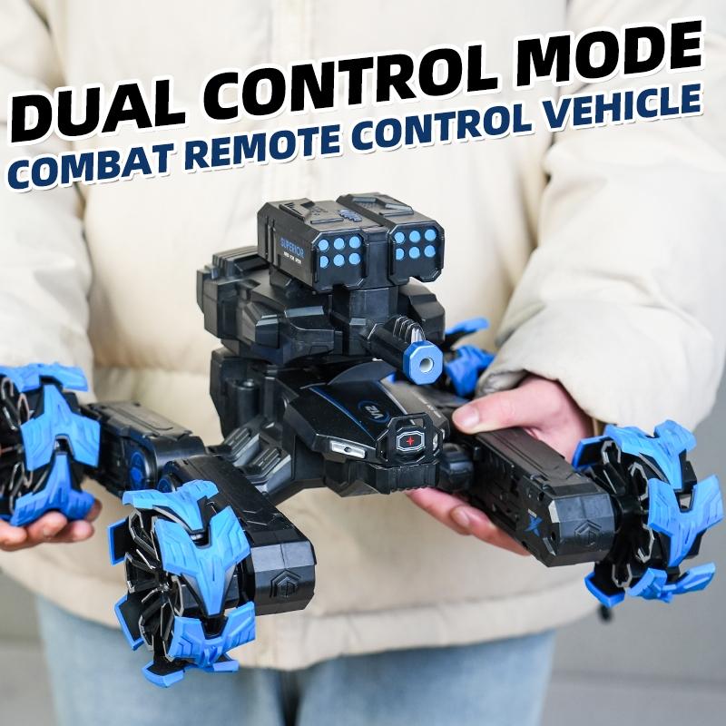 Remote Control Car - Dual Control Soft Bomb - Four-wheel Battle Blooming Tire Spray - Green 4