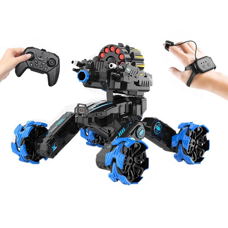 Remote Control Car - Dual Control Soft Bomb - Four-wheel Battle Blooming Tire Spray - Green 8