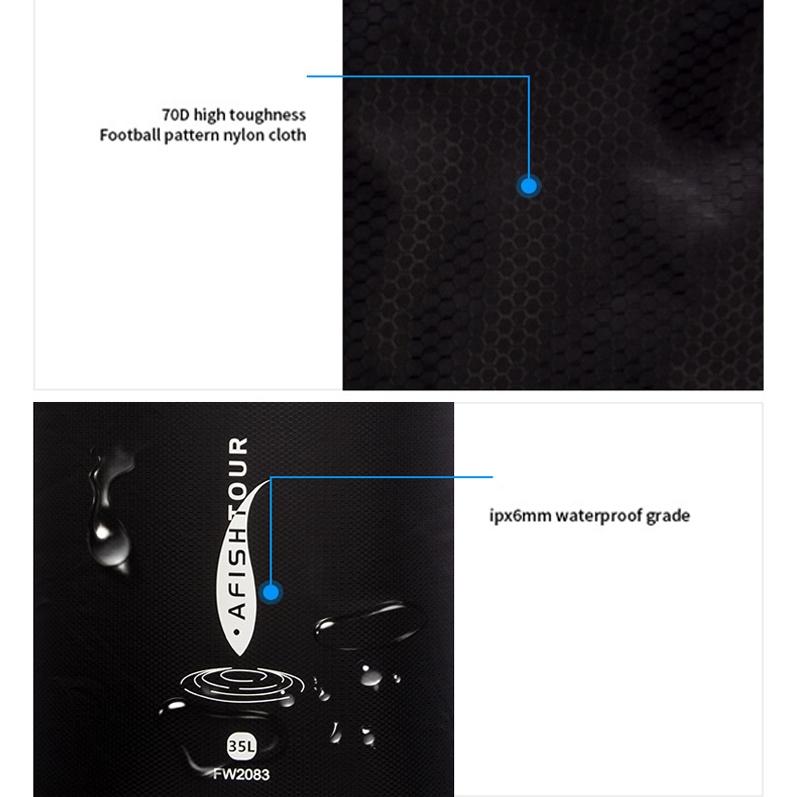 10L Outdoor Multi Function Waterproof Storage Bag Light & Thin Design - Black 7