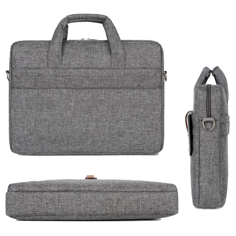15-15.6 Inch Multifunctional Laptop Bag - Durable Gray Shoulder / Handheld 4