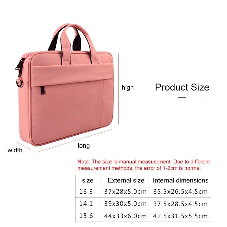 15.6 Inch Laptop One-Shoulder Handbag With Waterproof Anti-Theft Design And Suitcase Belt - Black 4