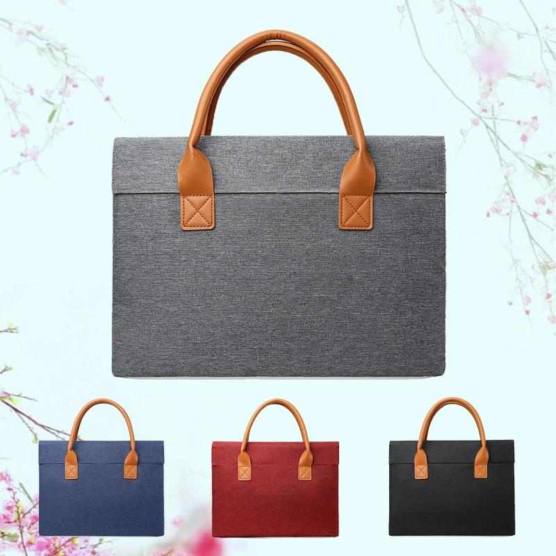 Lightweight Oxford Cloth Laptop Bag with Pu Handle - Portable - Blue - 15.6 Inch 3