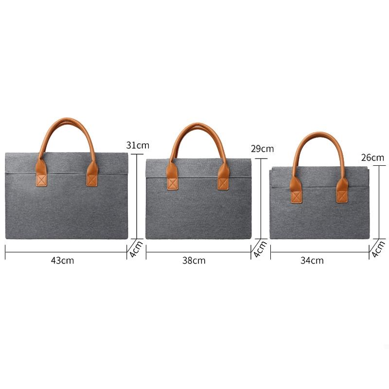 Lightweight Oxford Cloth Laptop Bag with Pu Handle - Portable - Blue - 15.6 Inch 5