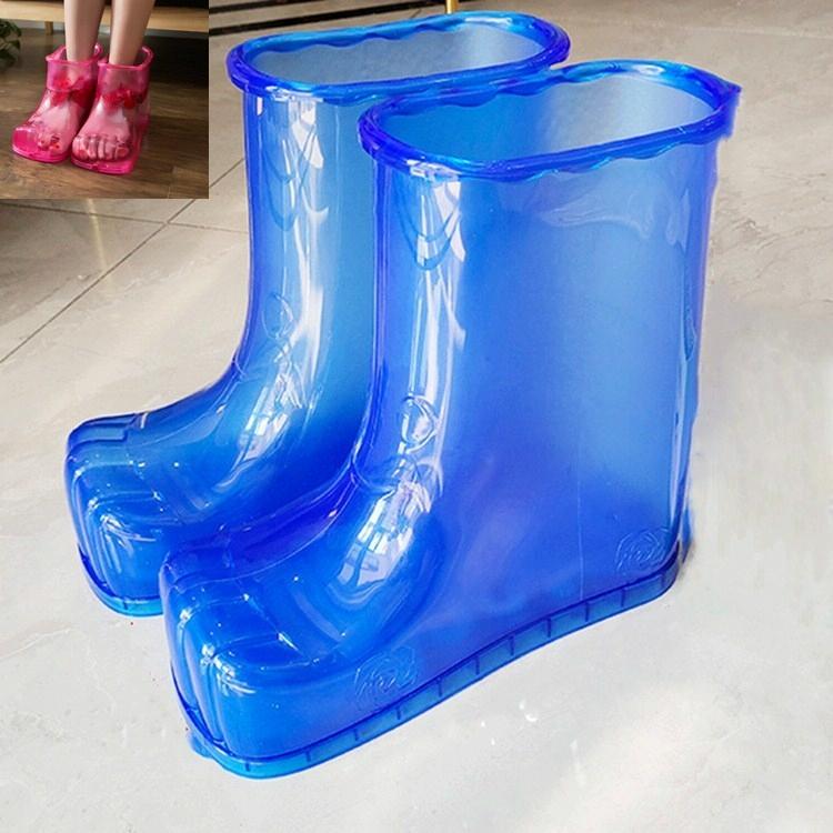 Portable Plastic Bubble Foot Bucket 28Cm Height Fits Shoe Sizes 45 And Under - Rose Red 12