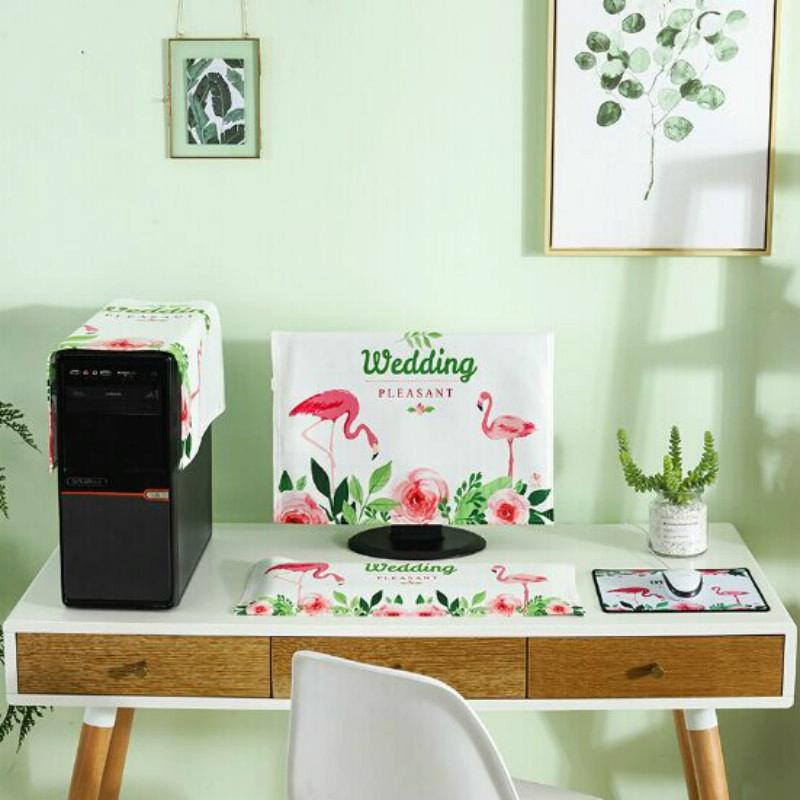 Universal 3-in-1 Desktop Pc Dust Cover - Fits 23-24 Inch Screens - Deer 7