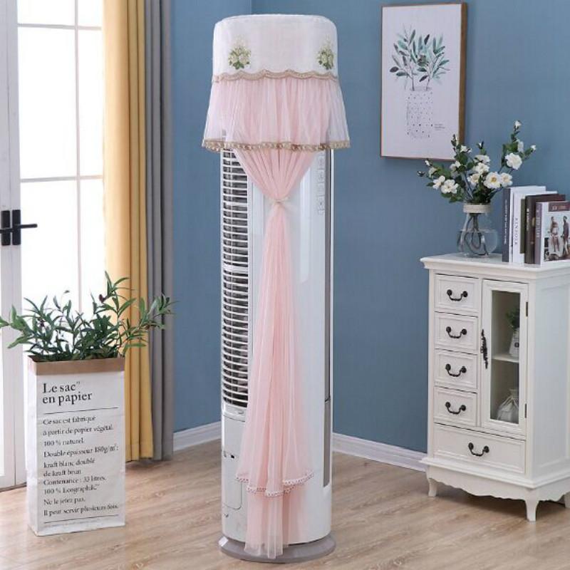 180cm Vertical Lace Air Conditioner Dust Cover - Pink 6