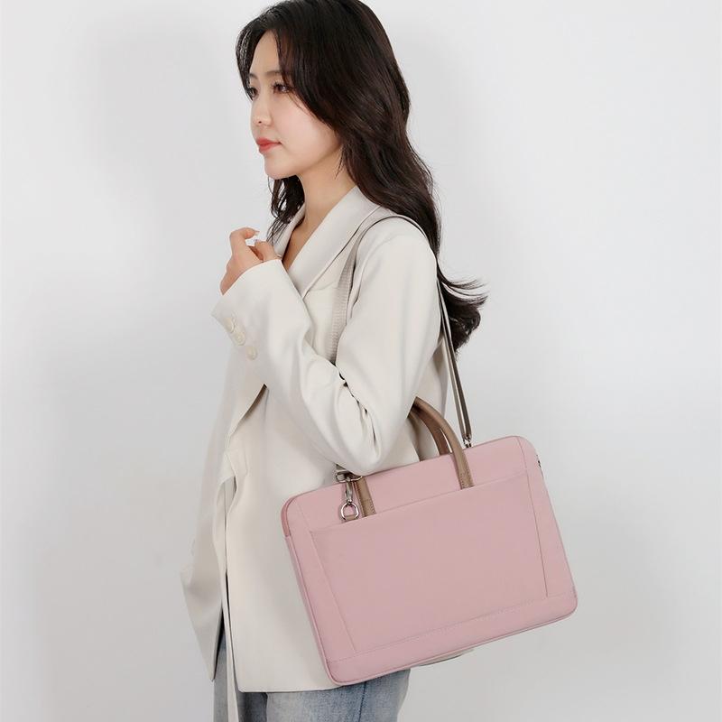 13-13.3 Inch Laptop Bag Crossbody Briefcase in Oxford Cloth - Gray - 15 - 16.1 Inch 11