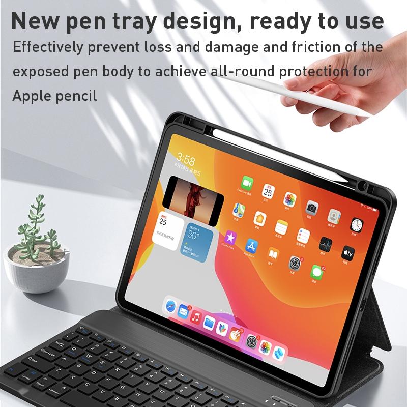 Detachable Keyboard Tablet Case With Magnetic Skin Feel - Pink 4