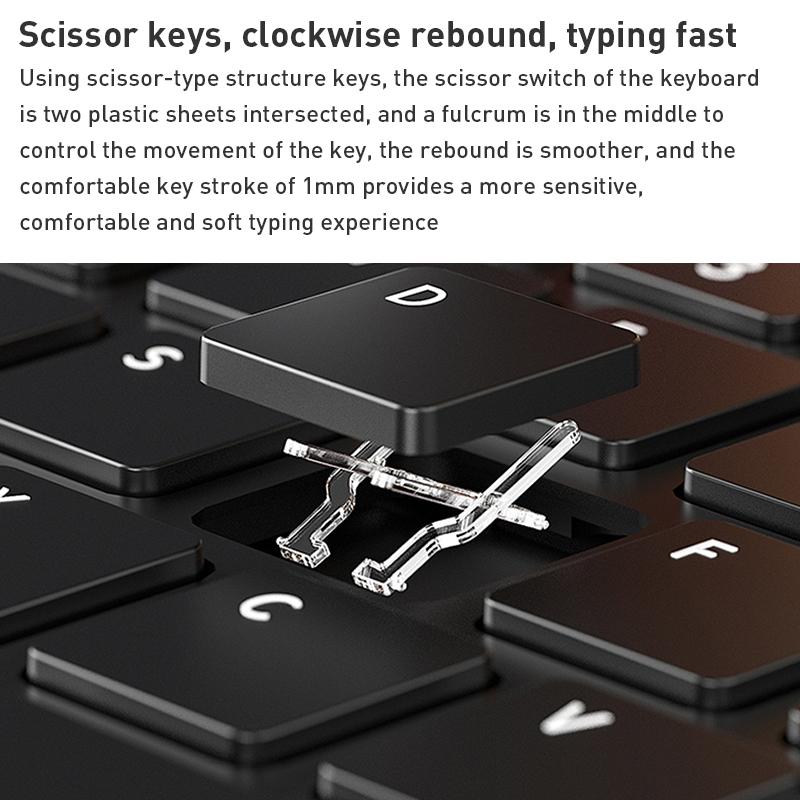 Detachable Keyboard Tablet Case With Magnetic Skin Feel - Pink 5