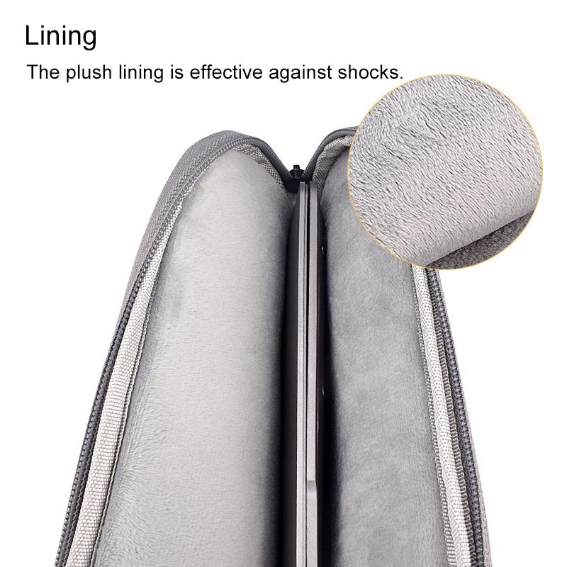 15.4 Inch Laptop Felt Sleeve Protective Case Carrying Bag - Dark Grey 11