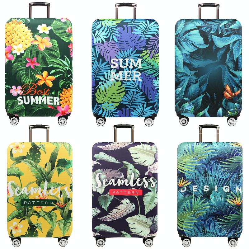 Stretchy Luggage Dust Cover - Durable & Protective - Size l - Tropical Palm - L