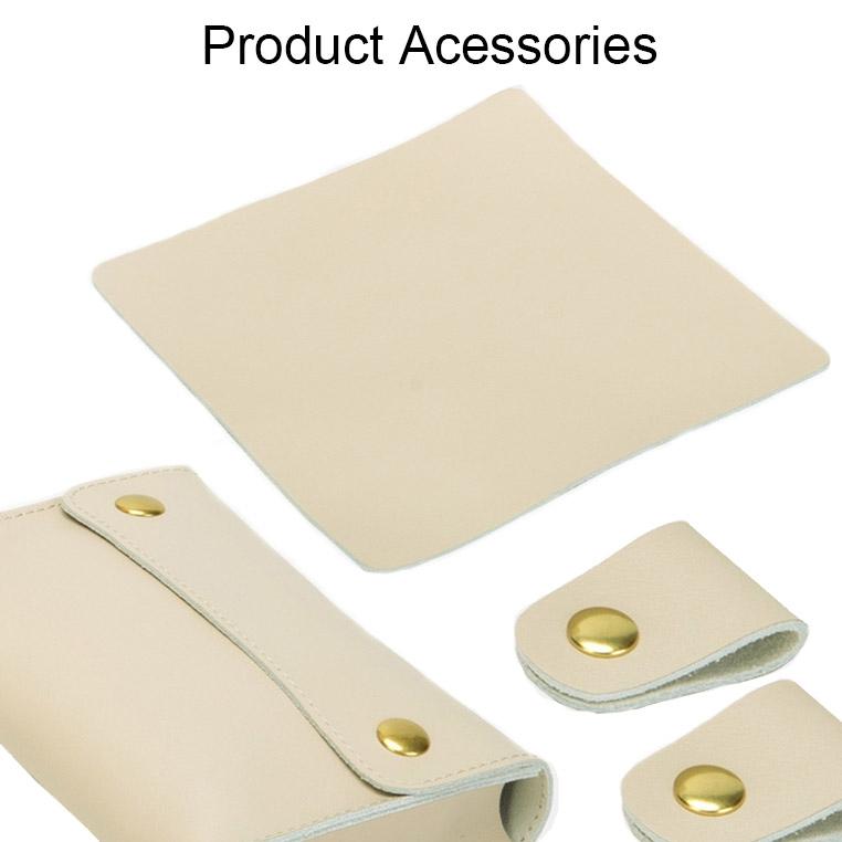 Waterproof Leather Laptop Liner Bag - 3-in-1 15 Inches - Light Yellow 6