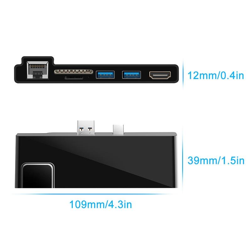 4K Hdmi Adapter With Rj45 Usb 3.0 And Sd / Tf Reader 8