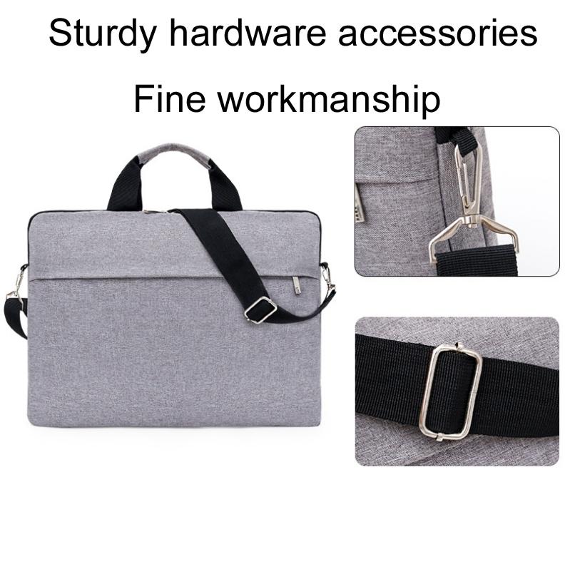 15 Inch Waterproof Portable Notebook Bag - Multifunctional Single Shoulder Computer Bag - Gray 7