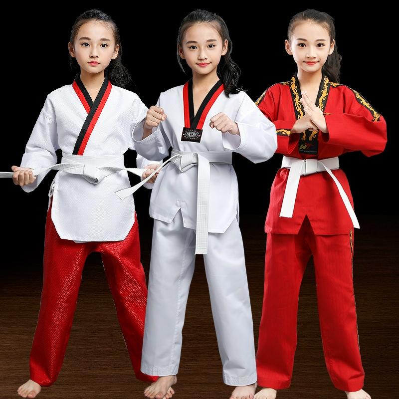 Taekwondo Training Uniform Child & Adult Cotton Clothing Size 130 - Striped Short Sleeves - 150 4