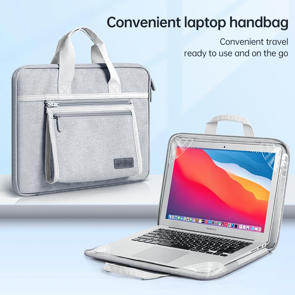 Portable Oxford Laptop Bag - Durable Fabric Multiple Colours - Grey 7