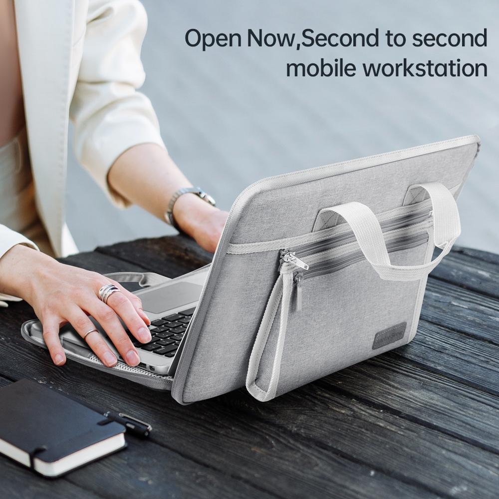 Portable Oxford Laptop Bag - Durable Fabric Multiple Colours - Grey 8