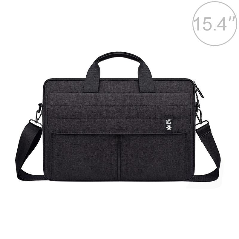 15.4 Inch Laptop Carrying Bag with Shoulder Strap - Handheld Briefcase Style - Grey