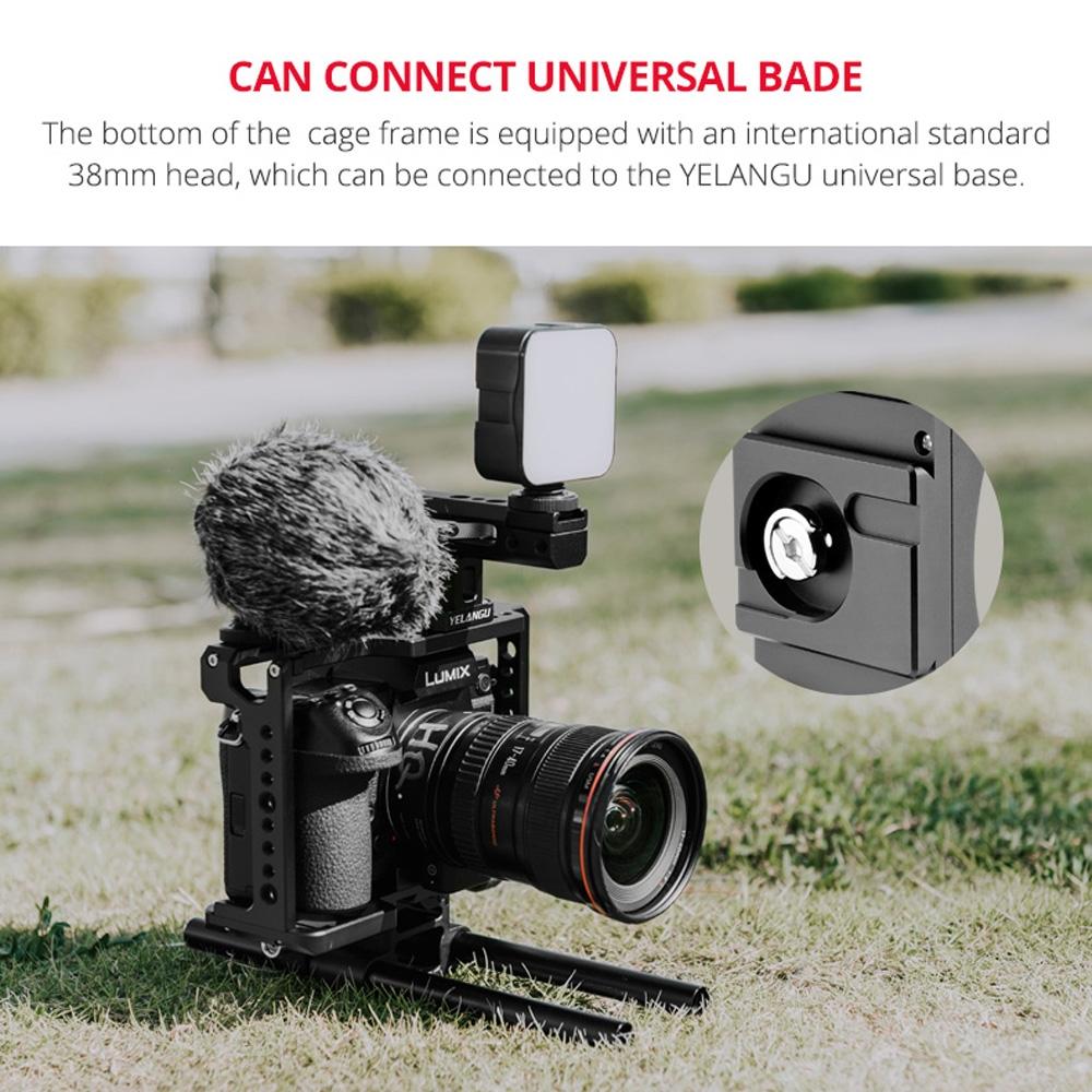 Camera Cage Stabilizer With Handle - Black for Panasonic Lumix Dc-S1H / Dc-S1 / Dc-S1R 8