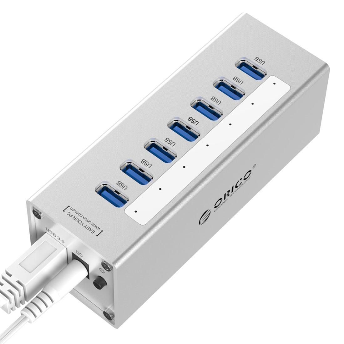 7-Port Aluminum Usb 3.0 Hub For Laptops - Black 3