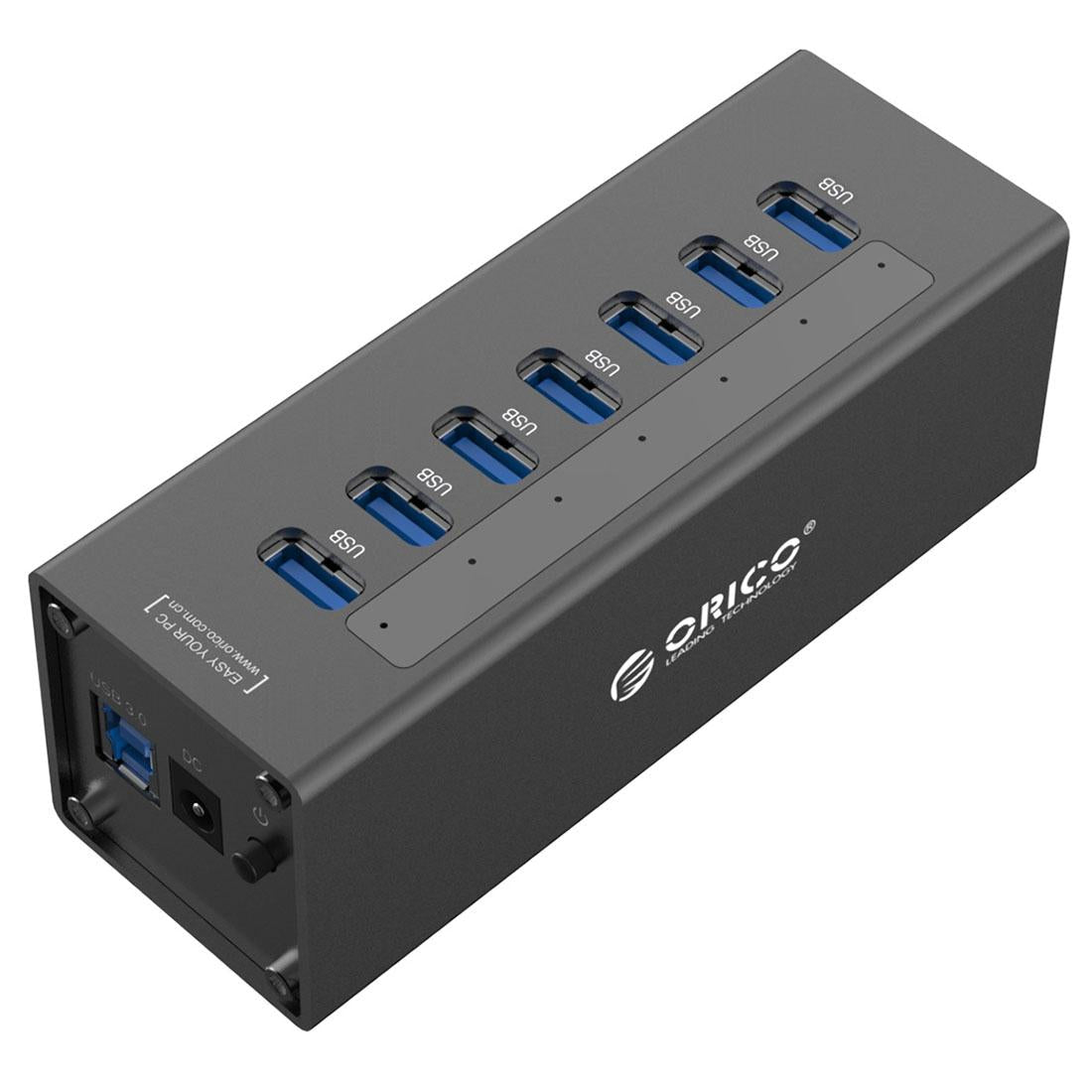 7-Port Aluminum Usb 3.0 Hub For Laptops - Black 11