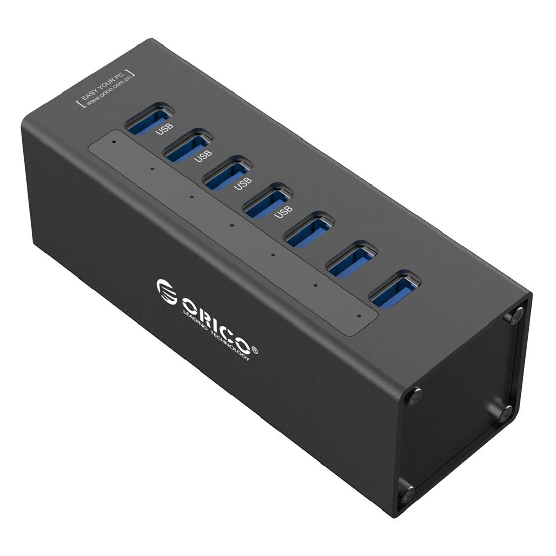 7-Port Aluminum Usb 3.0 Hub For Laptops - Black 12