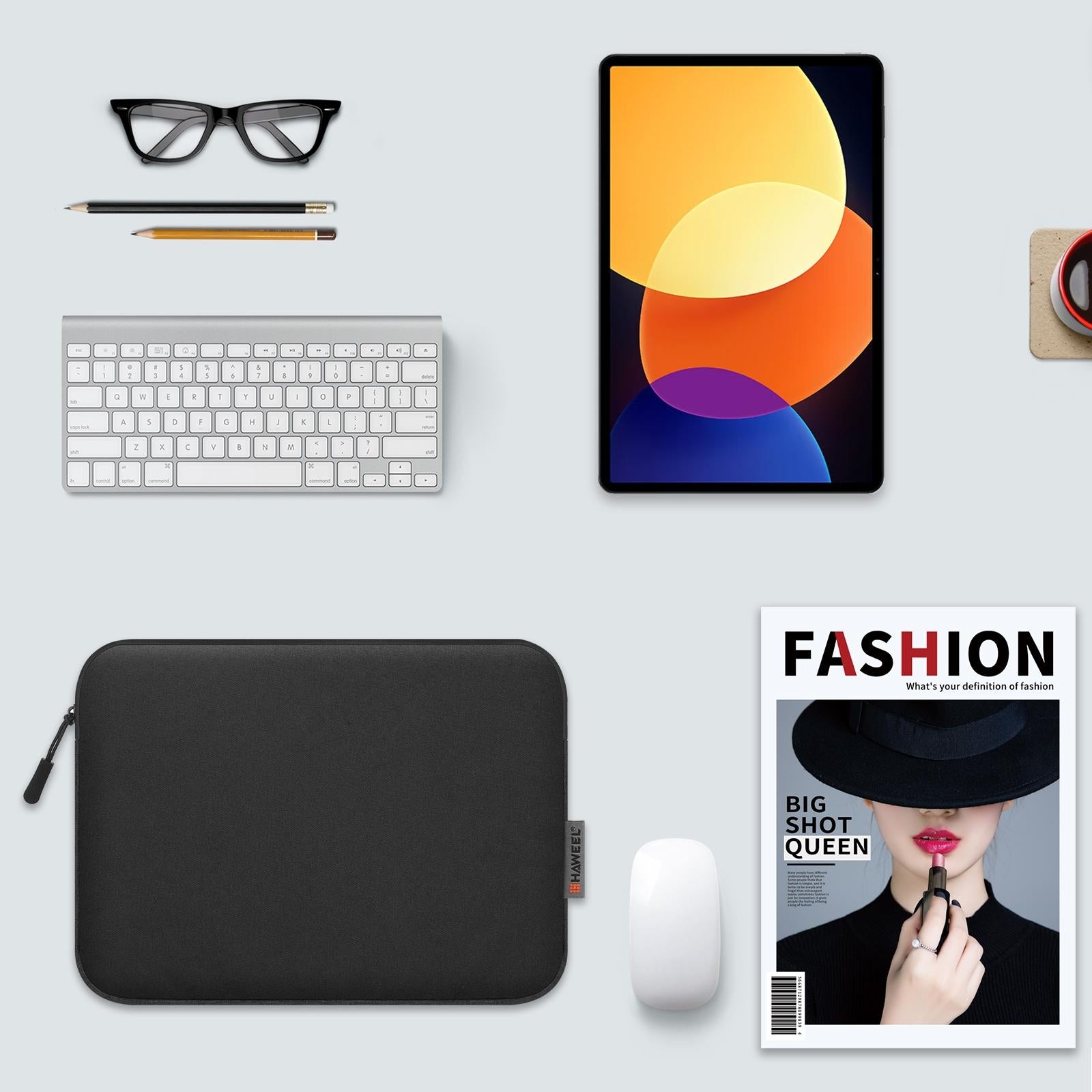 11 Tablet Sleeve Briefcase for 9.7-11.0 Tablets - Zipper Closure - Black 13