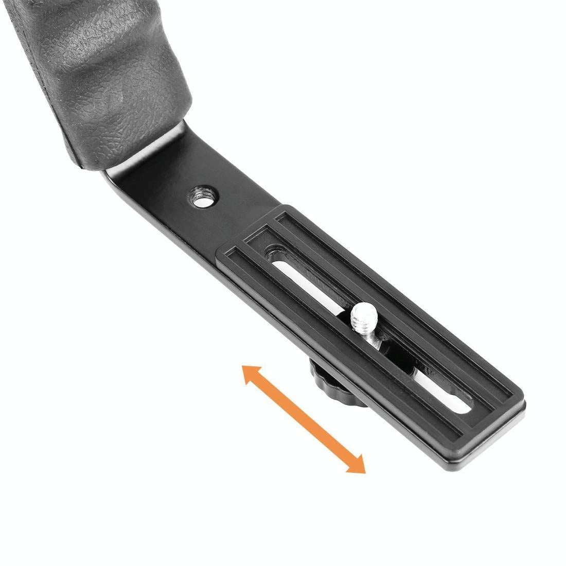 Aluminum L-Shaped Flash Bracket Camera Holder - Black 7