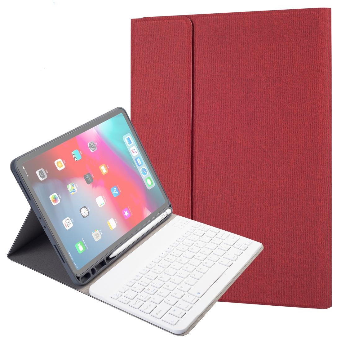 Silk Texture Bluetooth Keyboard Case For Ipad Pro 11 With Pen Slot & Stand Function - Black 7
