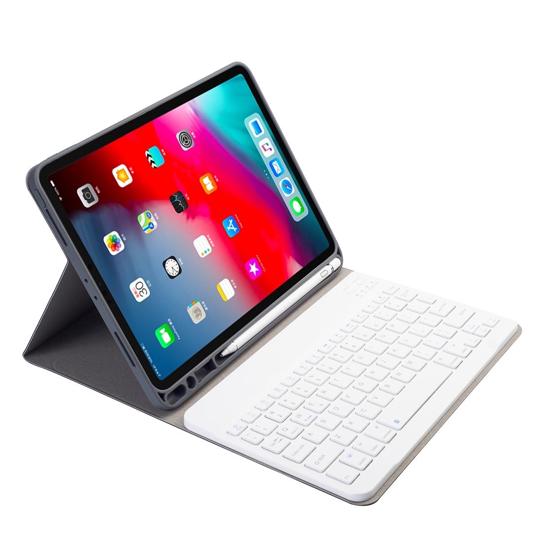 Silk Texture Bluetooth Keyboard Case For Ipad Pro 11 With Pen Slot & Stand Function - Black 9