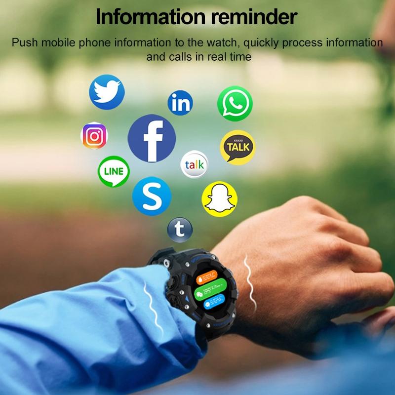 1.28 Inch Waterproof Smart Watch With Heart Rate & Blood Pressure Monitoring - Black 7