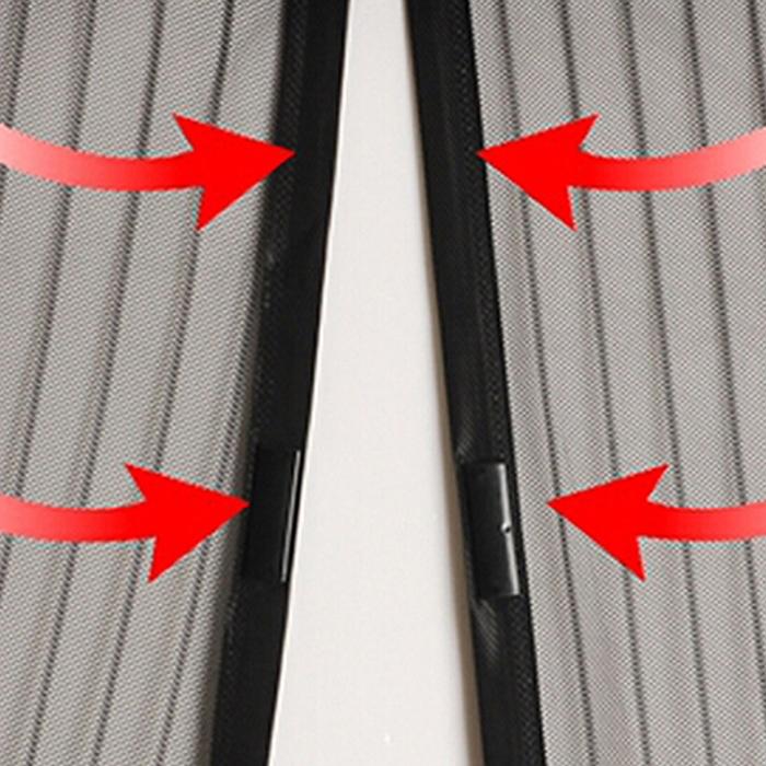 190x100cm Magnetic Mosquito-proof Screen Door Curtain - Magic Mesh - Black 12